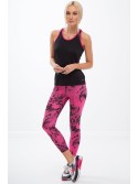 Rosa Leggings mit schwarzen Mustern H0060 – Online-Shop – Boutique